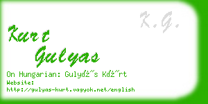 kurt gulyas business card